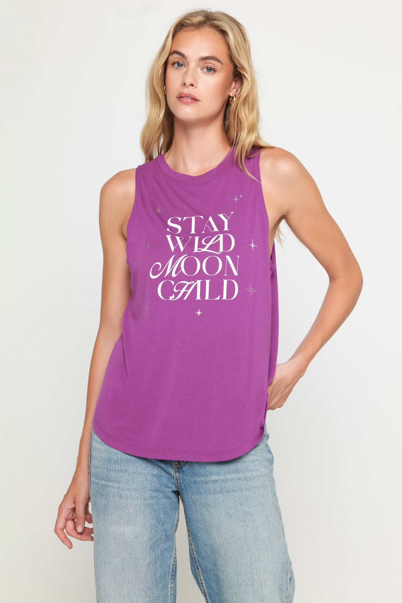 Spiritual Gangster Wild Moon Jade Muscle Tank