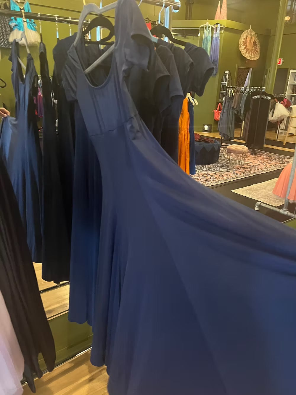 Natalie Navy Scoop Neck Dress