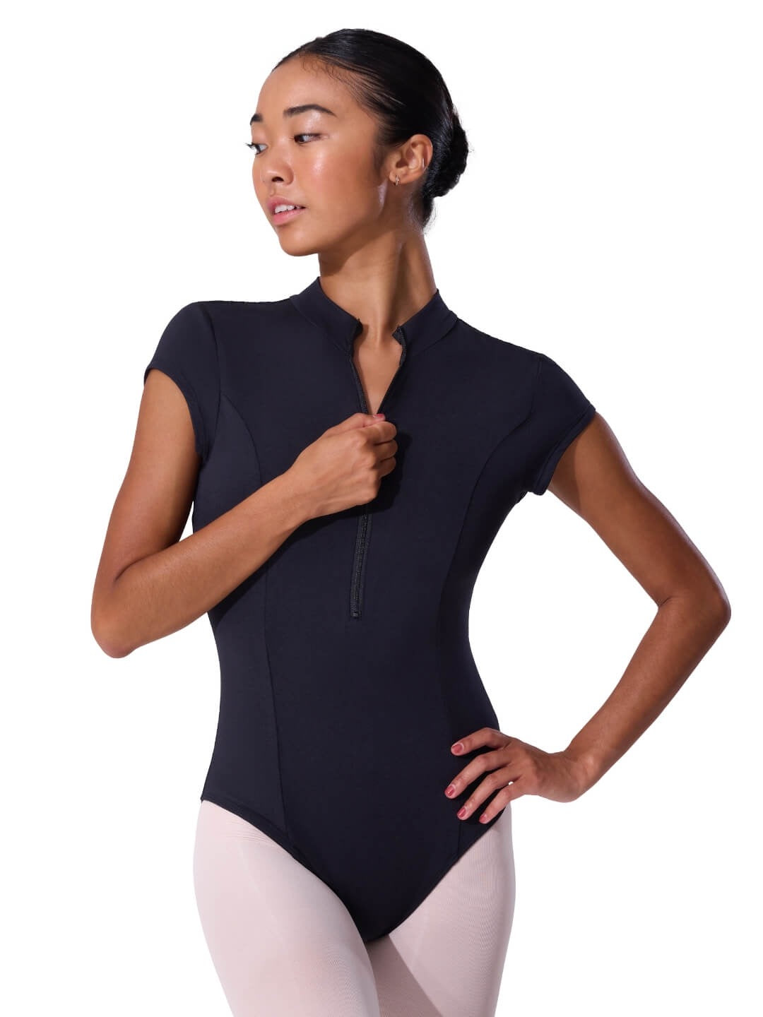 Capezio Short Sleeve Princess Zip Leotard EL107W